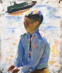 Young man with Sunday tie