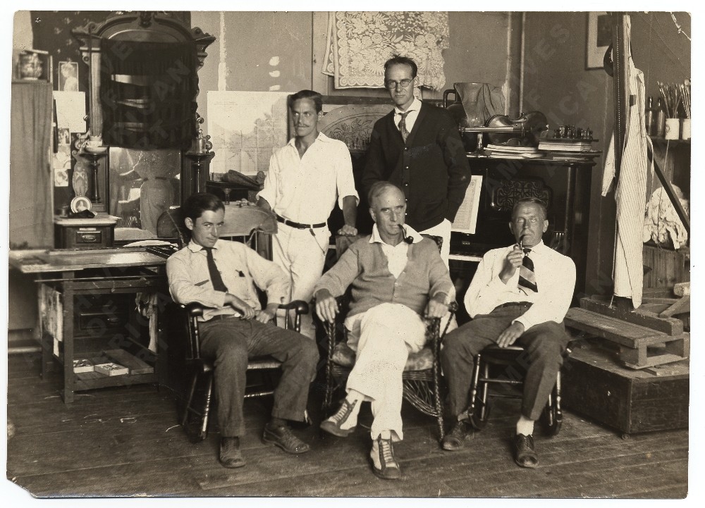 Raymond Eastwood, Edwin Dickinson, Charles Hawthorne, John R. Frazier, and Dr. H.T. Tracy at Dickinson Raymond Eastwood, Edwin Dickinson, Charles Hawthorne, John R. Frazier, and Dr. H.T. Tracy at Dickinson