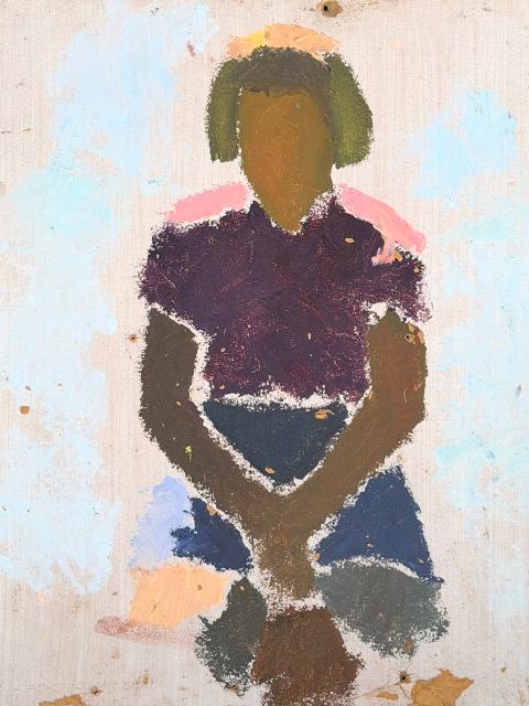 Mudhead-Girl with Purple and Pink 